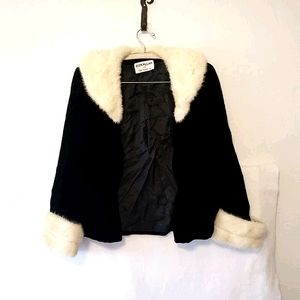 Rizkallah Vintage 1960s Black Velvet Suit …